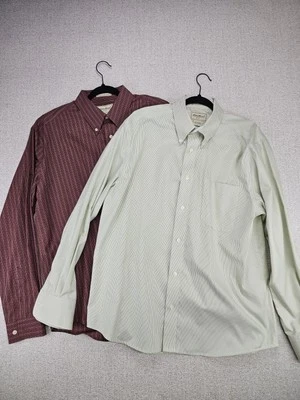 Eddie Bauer Size L Dress Shirt Wrinkle Resistant Relaxed Fit (Lot Of 2 Shirts) - Image 1 of 4
