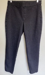J Jill Pull On Pants Ponte Slim Leg Heathered Dark Brown Small Stretch Pockets - Picture 1 of 7