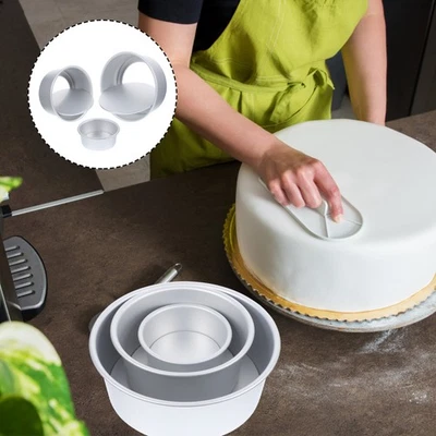  3 Pcs Forme Per Torte Stampo Da Forno Domestico Di Cottura Antiaderente - Immagine 1 di 4