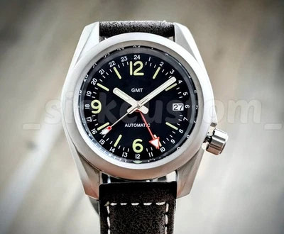 ТВЕРДЫЙ ТИТАН поле часы автоматический GMT Mod часы 40 мм сапфир 24 драгоценности отлично! - Изображение 1 из 4
