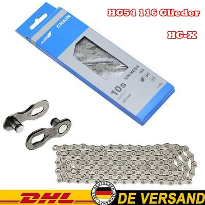 MARKENLOS Für Shimano Kette CN-HG54 10-Fach Kette HG-X 116 Glieder MTB E-BIKE Fahrradkette