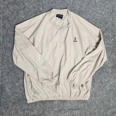 FootJoy FJ Windbreaker Shirt Men 2XL XXL Beige Golf Pullover Long Sleeve Outdoor - Image 1 of 4