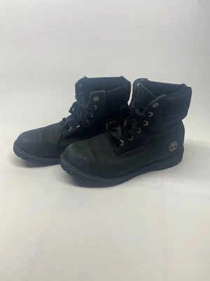 Timberland Womens Black Suede Velvet Lace Boot Sz 9 - Image 1 of 4