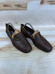 Zapatos de vestir mocasines de cuero marrón 8,5 W Bragano English becerro para hombre hechos en Italia - Imagen 1 de 13
