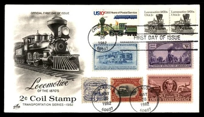 Mayfairstamps US FDC 1962 Locomotive 1870s 2c First Day Cover aau_51501 - Image 1 of 2