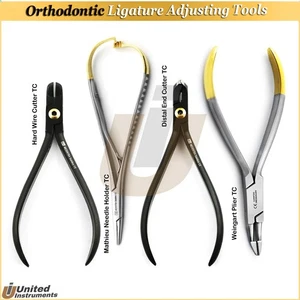 4 TC Weingart Orthodontic Mathieu Needle Holder Distal End Ligature Wire Cutter - Picture 1 of 5
