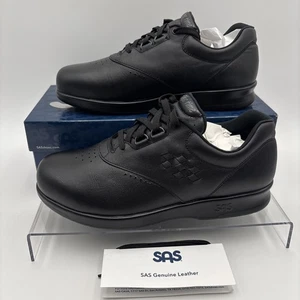 Scarpe da passeggio SAS Free Time da donna 8,5 WW in pelle nera Tripad comode NUOVE - Foto 1 di 13