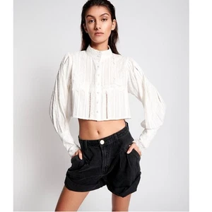 New FREE PEOPLE One Teaspoon Streetwalkers High-Waist Shorts $130 SIZE 24 Black - Picture 1 of 10