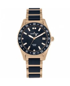 JACQUES LEMANS Men Analog Quartz Casual Watch Classic Dress Waterproof Round 42m - Picture 1 of 2