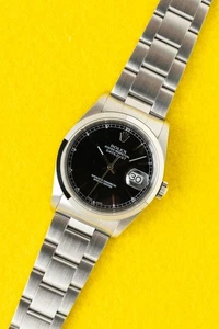 2005 Rolex Datejust 16200 Black Stick Dial with Serial Tag - Picture 1 of 12