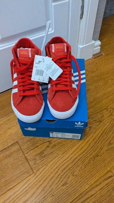 ADIDAS BASKET SCARPE DA GINNASTICA PROFESSIONALI 6 UK ROSSO BIANCO - Immagine 1 di 4