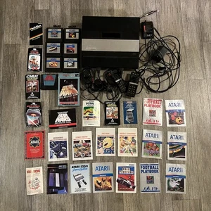 ATARI 5200 CONSOLE Lot With Games, Manuals, Controllers, Cords READ DESCRIPTION - Picture 1 of 8