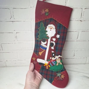 Prima Creations Weihnachtsstrumpf Weihnachtsbär Baum Applikation dicker Filz 20 Zoll - Bild 1 von 6