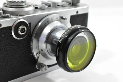 LEICA LEITZ FIRAD A36 GRADUATED YELLOW SLIP ON  FILTER FOR ELMAR 3.5cm & 5cm - Image 1 of 3