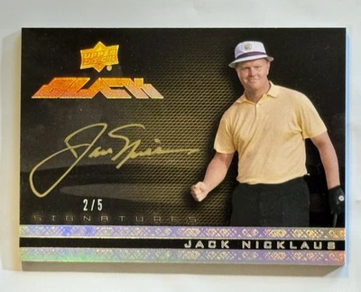 Jack Nicklaus 2014 Upper Deck UD Black #29 Gold Spectrum Signatures AUTO 2/5 - Image 1 of 2