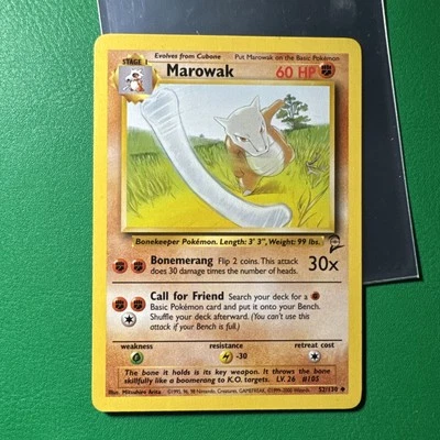 Pokémon TCG Marowak Base Set 2 Unlimited 52/130 Regular NM WOTC. - Image 1 of 2