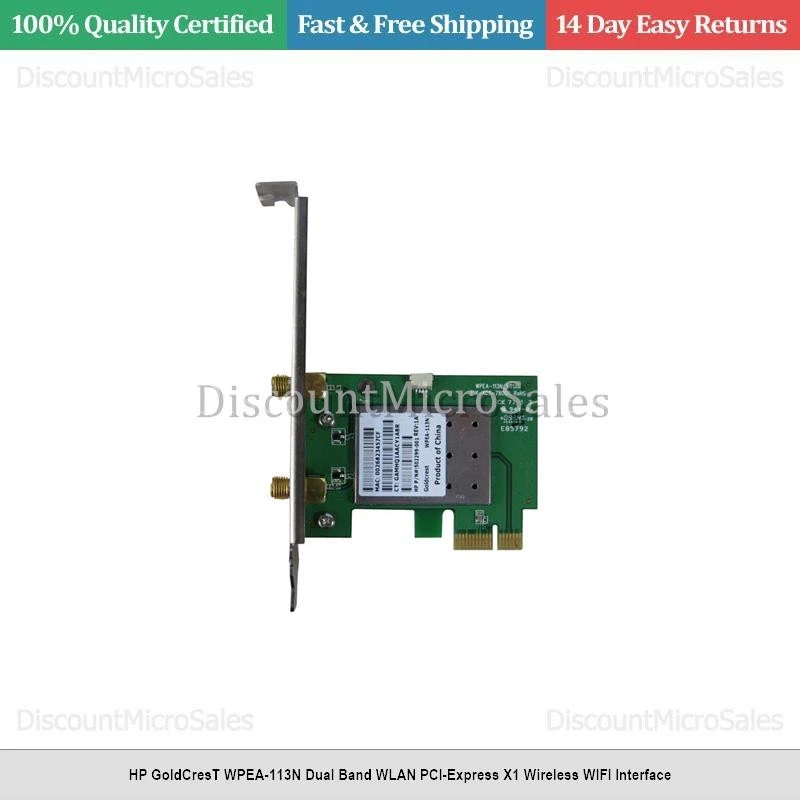 HP GoldCresT WPEA-113N Dual Band WLAN PCI-Express X1 Wireless WIFI Interface - Image 1 of 1