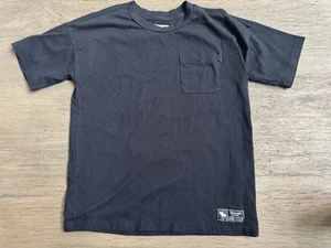 Abercrombie Kids Boys Crew Neck Pocket Tee T-Shirt Oversized Size 9/10 Black - Picture 1 of 4
