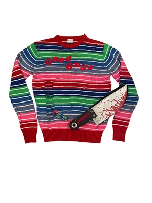 Pristine Chucky Costume sweater and purse bag S retail $130 - Image 1 of 4