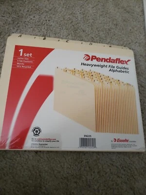 Pendaflex Recycled Top Tab File Guides Alpha 1/5 Tab Manila Letter 25/Set EN225 - Image 1 of 4