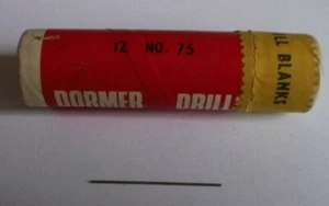 #75 Drill Blank Dormer Hss Size Gauge Number 75 - Afbeelding 1 van 1