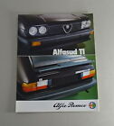 Prospectus/Brochure Alfa Romeo Alfasud Ti 1,3/1,5 Stand 05/1980