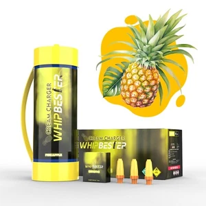 Whipbester Whipped Cream Chargers Pineapple flavors–2200g/3.3L Large Tank!! - Picture 1 of 5