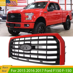 For 2015 2016 2017 Ford F150 F-150 Race Red Grille Assembly w/ Black Insert Mesh - Picture 1 of 7