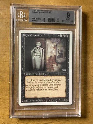 MTG✨ROYAL ASSASSIN ✨Revised Edition BGS 9 MINT w/2x 10’s 1994 RARE Creature - Image 1 of 2