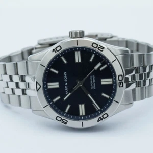 MARC & SONS AUTOMATIK HERREN UHR ELEGANCE BLUE MSD-048 STAHL 39MM M024 - Bild 1 von 6