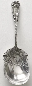 Cuchara para servir bayas Durgin Plata Esterlina 1899 nuevo arte lirio grande pesada 8 7/8 - Imagen 1 de 11