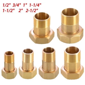 Wasseruhr/Pumpen Anschluss Gewindefitting Messing Überwurfmutter IG/AG 1/2"-2" - Picture 1 of 12