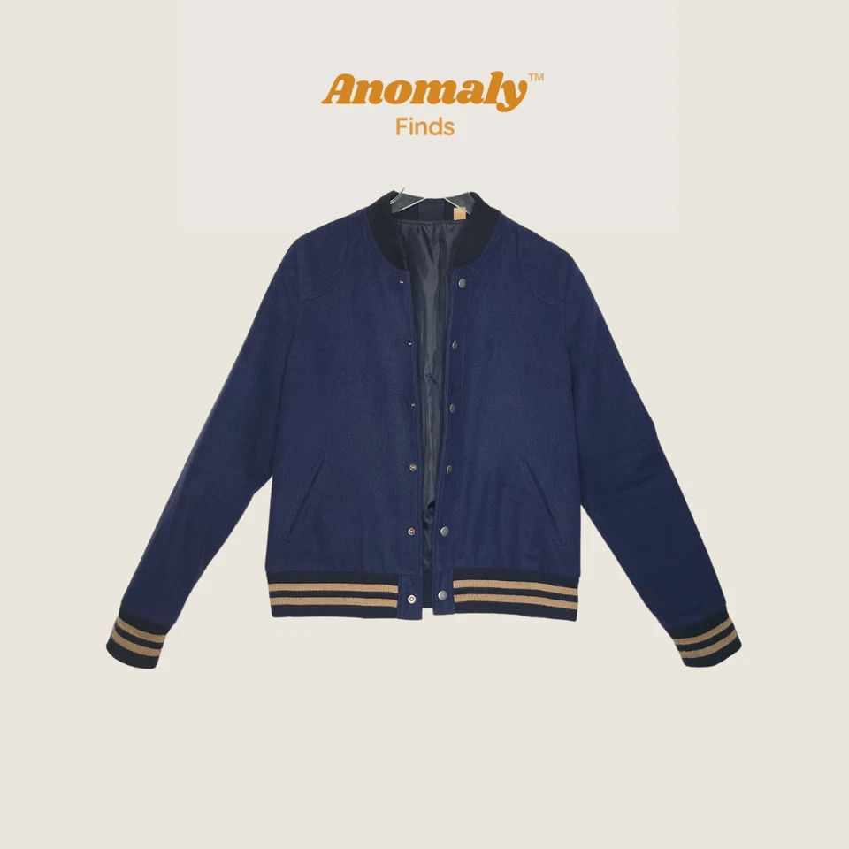 BDG Varsity Jacket Sz. L Navy Blue  - Image 1 of 4