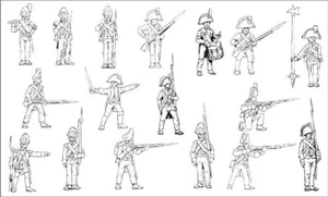 Hut 1806 Sächsische Infanterie Figuren - 1 - Anguss - 24 Figuren - 8187 - Bild 1 von 2
