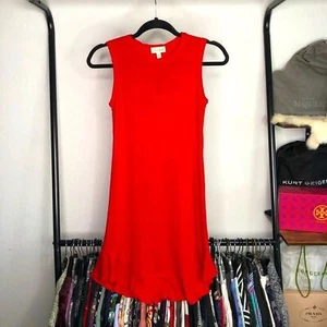 Vestido rojo sin mangas Maison Jules con volantes - Imagen 1 de 6