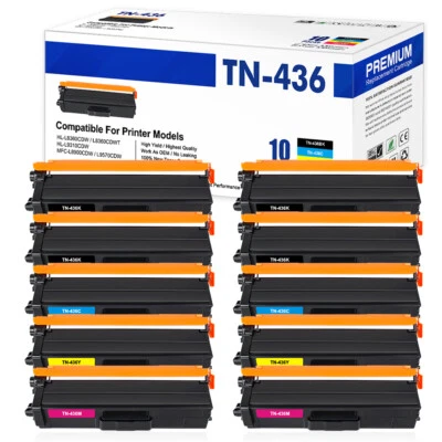 TN436 Toner Cartridge Compatible with Brother TN433 HL-L9310CDW MFC-L9570CDW Lot - Image 1 of 4