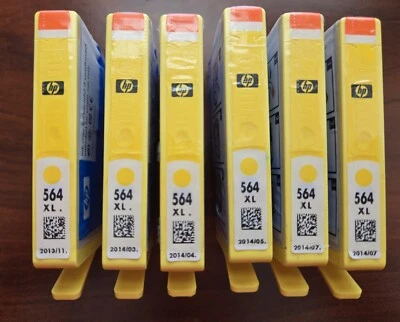 HP 564XL Yellow 2 PACK High Yield Yellow Ink Cartridge Genuine OEM - Image 1 of 3