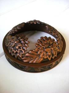 Yankee Candle Bronze Metal Illuma-Lid Candle Topper SUNFLOWER Bees Autumn Fall - Picture 1 of 8