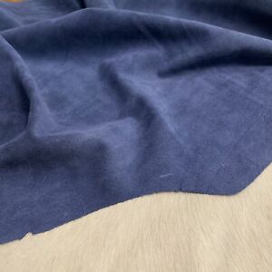 NAVY BLUE COW SPLIT SUEDE SOFT LEATHER HIDE GREAT FOR DIY PROJECTS 3 oz 6-7 SF