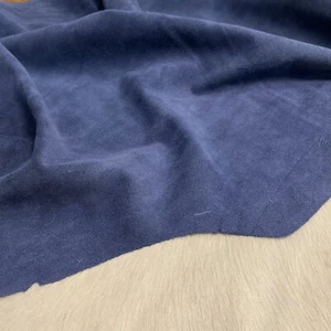 NAVY BLUE COW SPLIT SUEDE SOFT LEATHER HIDE GREAT FOR DIY PROJECTS 3 oz 6-7 SF - Picture 1 of 5