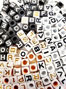 150 Alphabet plastic dreadlock braid Ponytail bracelets hair craft girl beads - Picture 1 of 7