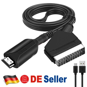 SCART auf zu HDMI Kabel Konverter Video Audio Adapter Wandler für DVD HD TV 1M - Bild 1 von 17