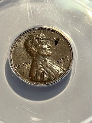 1977 Lincoln Penny Cent ANACS EF 40 Obverse Laminations - Image 1 of 4