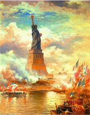 93909 1880s The Statue of Liberty New York City Wall Print Poster UK