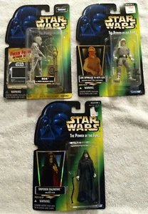 Lot of 3 Star Wars The Power of the Force Figures. Unopened. Luke, Palpatine, 8D - Picture 1 of 8