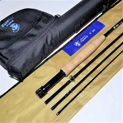 PayWater AZUL 9' 5wt Acción Media IM6 Carbono Fly Rod Serpiente Guías 4 piezas Estuche R&R Foto 1 de 4