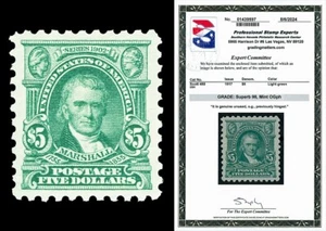 Scott 480 1917 $5.00 Marshall Perf 10 Mint Graded Superb 98 OG LH with PSE CERT - Picture 1 of 2