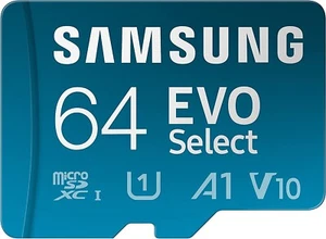 Karta pamięci microSD Samsung EVO Select 64GB, UHS-I U3, Full HD, maks. 130MB/s - Zdjęcie 1 z 4
