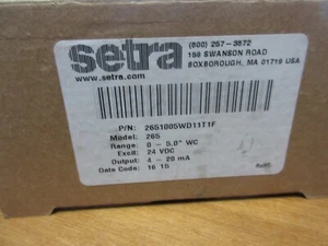 Transductor de Presión SETRA 2651005WD11T1F, Rango 0-5.0" WC (Steris P093922726) - Imagen 1 de 2
