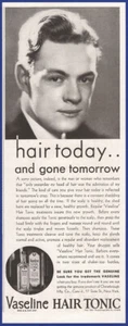 Vintage 1933 VASELINE Hair Tonic Hair Care Salon Ephemera 1930's Print Ad - Picture 1 of 1